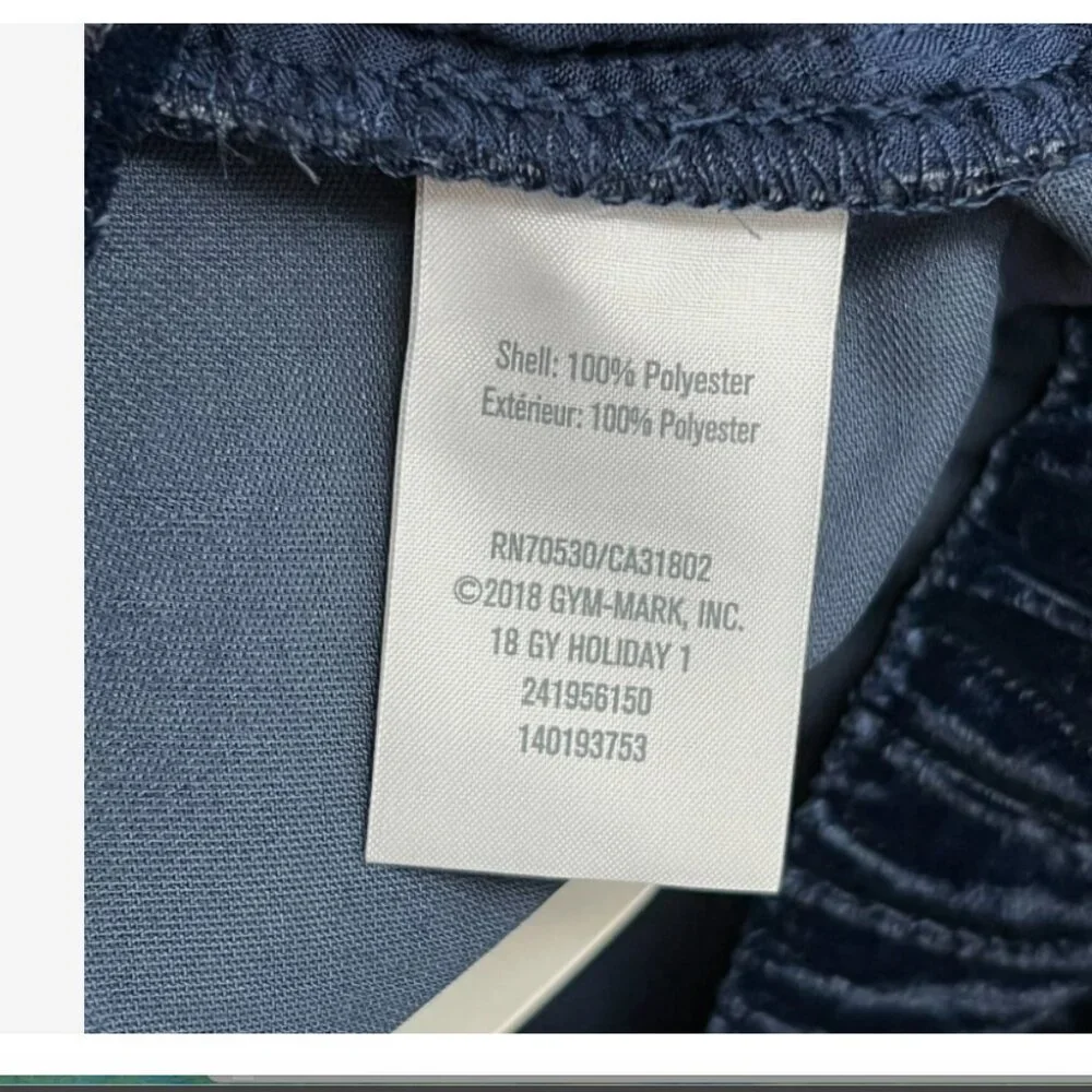 Gymboree Pants Girls XS 4 Navy Crushed‎ Velvet Velour Jogger Winter Glam Nwt